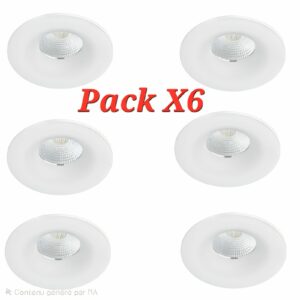 LOT X6 "ARIES" Spot rond Aric CCT IP65