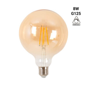 Ampoule LED vintage globe filament E27 G125 8W DIMMABLE