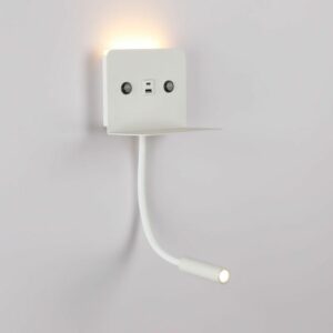 "SOLANGE 2" Applique murale USB+USB-C+ liseuse LED