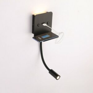 "SOLANGE" Applique murale USB + liseuse LED 3W+6W avec port USB