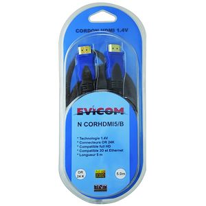 Cordon HDMI MALE-MALE 5 mètres