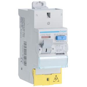 Interrupteur différentiel 2 poles 63 A 30 mA Type AC à Borne décalée SanVis