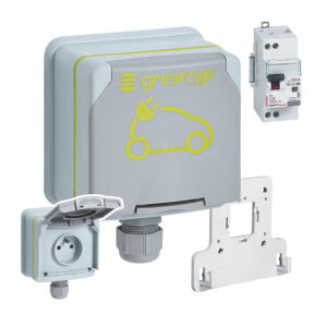 Prêt à poser Green'up Access prise pour véhicule électrique + patère + disj diff
