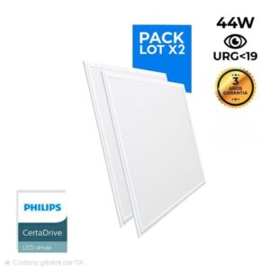 LOT X2 Panneaux LED "PHILIPS" driver 60X60