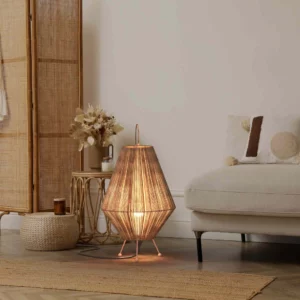 "JOSS" Lampe à poser naturelle en jute-E27